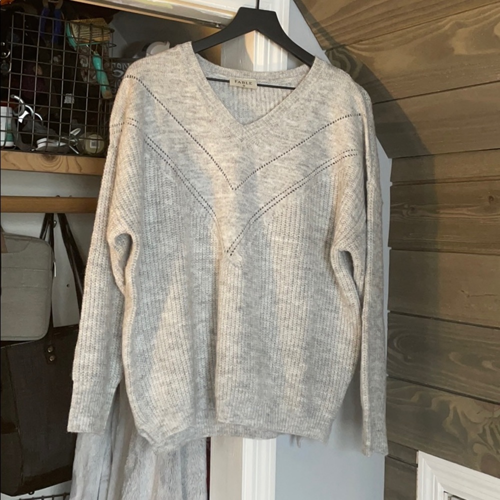Chunky gray sweater